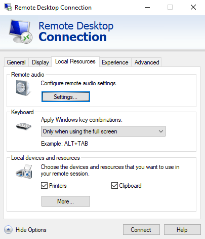how to enable microphone on remote desktop